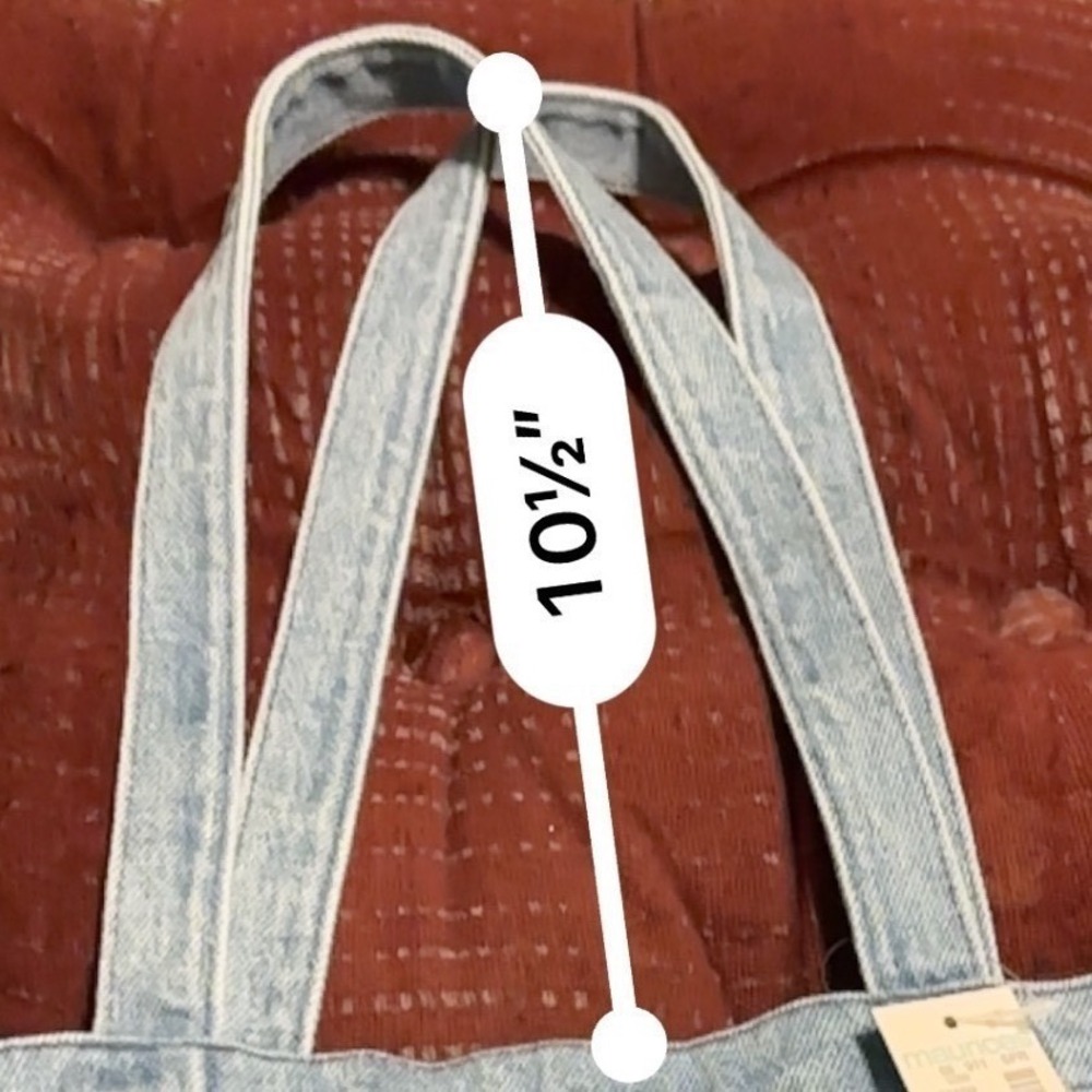 Maurice Horseshoes Denim Tote Western Style Fashion Purse Casual Handbag NEW - Picture 6 of 9
